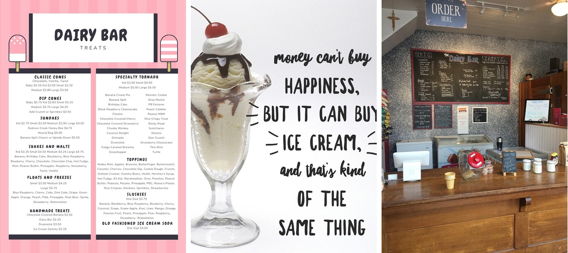 Francis Dairy Bar, Inc. Menu